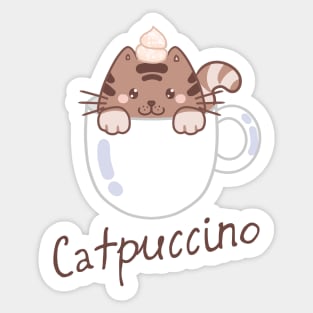 Catpuccino cappuccino Sticker